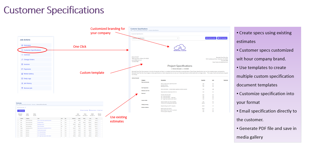 Customer Specifications
